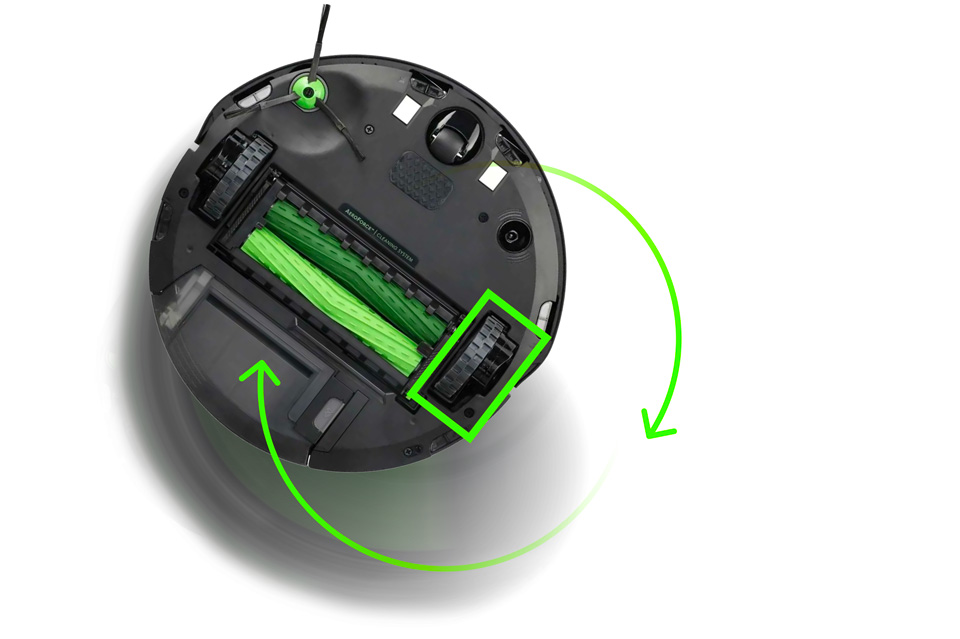 iRobot Roomba Ошибка 10 - Прокрутите боковые колеса робота Roomba, чтобы выполнить очистку.